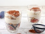 Mini tiramisu with figs