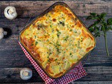 Mushroom and potato bake is a tasty weekday meal