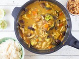 Mushroom curry with rice