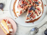 Olive oil cake with mascarpone and figs