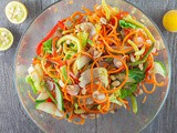 Oriental salad with yuzu dressing