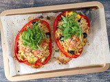 Orzo stuffed peppers – delicious vegetarian bell peppers