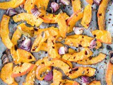 Oven-roasted pumpkin with red onion and truffle