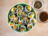 Rainbow spring rolls