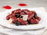 Red beet gnocchi