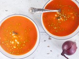 Roasted red pepper and bean soup