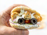 Turkey meatball pitas - served with tzatziki