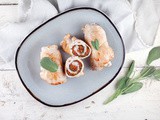 Turkey rolls with sun-dried tomatoes