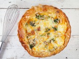 Vegetarian broccoli filo tart