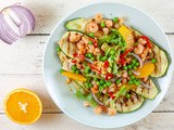 Zucchini and shrimp salad