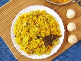 Simple and Easy Mushroom Biriyani in a pressure cooker