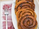 Gingerbread Cinnamon Roll Pancakes