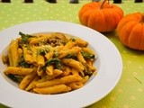 Kale and Mushroom Pumpkin Pasta