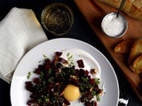 Beet Tartare with Mango Yolk