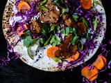 Korean-Style Tacos, made with Sweet Earth Brand Traditional Seitan (+bonus news!)