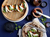 Pressed Maitake Buns with Gochujang-Hoisin Glaze