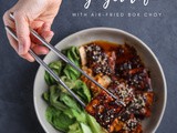 Sambal + Ginger Tofu with Air-Fried Bok Choy