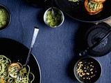 Seaweed Pasta with Vegan Scallops
