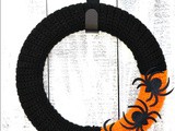 Along Came a Spider Yarn Wreath – Free Crochet Pattern