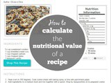 How to calculate the nutritional value of a recipe