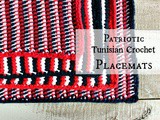 Patriotic Tunisian Crochet Placemats