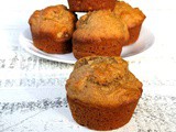 Whole Wheat Reduced Sugar Banana Nut Muffins