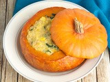 Cheesy Corn & Quinoa Stuffed Pumpkin