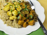 Chilli-Smothered Pork Vindaloo with Kale + Baked Curried Cauliflower Florets