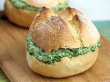 Creamy Spinach Dip in Mini Cob