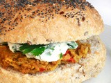 Curried Red Lentil Burgers