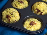 Giant Herbed Polenta, Prosciutto & Feta Savoury Muffins