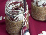 Overnight Mocha Chia Pudding with Coconut & Cherry