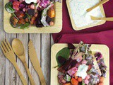 Product Review: Restaurantware Eco Friendly Tablewear + Beetroot, Sweet Potato & Chickpea Salad with Herbed Yoghurt Dressing + Berry-Beet Rooibos Smoothie