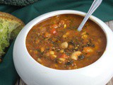 Recipe Redux: (Make-and-Freeze) Roasted Capsicum Soup with Kale, Barley & White Beans