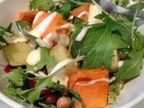 Roast Sweet Potato, Potato and Beetroot Salad