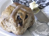 Rye Blueberry Hot Cross Buns