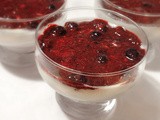 Yogurt Panna Cotta with Mixed Berry Sauce