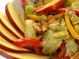 Apple Peppers Walnut Salad with Balsamic Vinaigrette