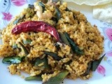 Bendakaya bhaath (Okra/Bhindi Rice)