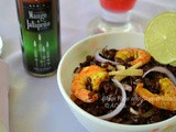 Black rice and Seafood salad