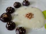Black Rice Truffles with Coconut Custard ( The Vegan Attakali )