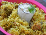 Broccoli and Chicken Biryani ( Easy Rice cooker method )