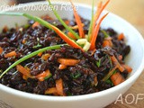 Fried Forbidden Rice ( Easy Chinese Fried Rice recipe with Black Rice )