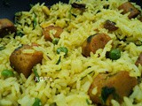 Gatta Pulao ( No onion No garlic version )