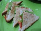 Mayonnaise and Veggie Sandwich