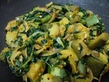 Methi Sagaa Kharada (Stir fried Fenugreek leaves)