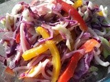 Noodles, Red Cabbage & Peppers Coleslaw