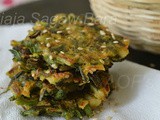 Piaja Sagaw Bara ( Rustic Spring Onion fritters )