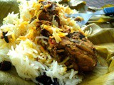 Potli Biryani (Chicken Biryani in a Banana leaf parcel)