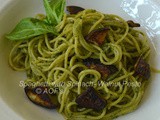 Spaghetti with Walnut-Spinach Pesto